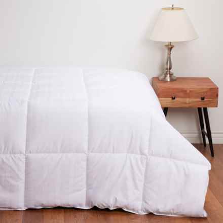 Stearns & Foster King 500 TC Cotton Stripe Down Alternative Comforter - White in White