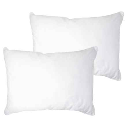 Stearns and Foster Standard-Queen 300 TC Lasting Support Striped Damask Pillow - 2-Pack, White in White