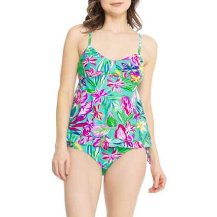 Stella Parker Isle Time Babydoll Tankini Set in Multi