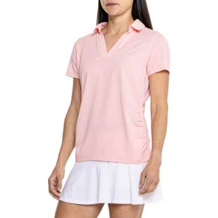 Stella Parker Side-Ruched Shirt - UPF 50, Short Sleeve in Blossom Pink