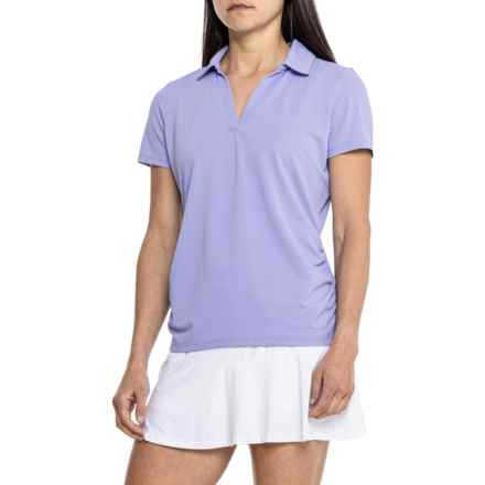 Stella Parker Side-Ruched Shirt - UPF 50, Short Sleeve in Sweet Lavender
