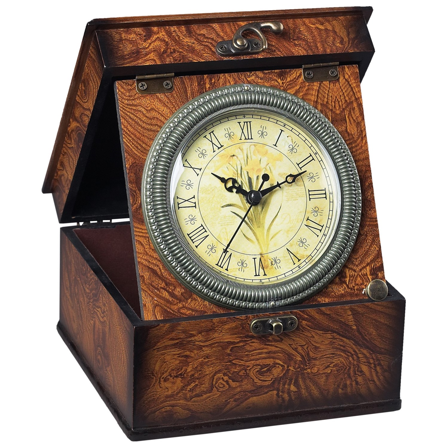 Sterling Lighting Daffodil Clock in a Box 7426Y 61