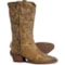 Steve Madden Distressed Albany Boots - Leather (For Women) in Brown Distressed