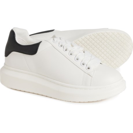 Steve Madden Gaines Platform Sneakers (For Women) in White / Black