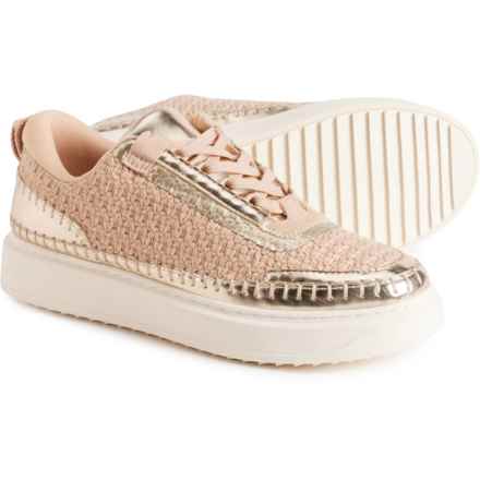 Steve Madden Girls Charly Woven Sneakers in Gold