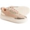 Steve Madden Girls Charly Woven Sneakers in Gold