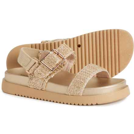 Steve Madden Girls Winnie Sandals in Gold Raffia