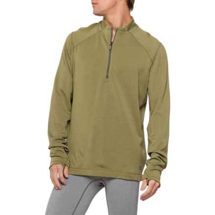 Stio Basis PeakWool Midweight Base Layer Top - Merino Wool, Zip Neck, Long Sleeve in Mountain Thyme