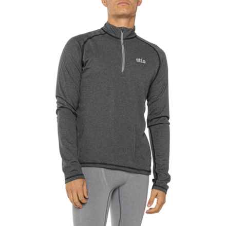 Stio Basis Polartec Power Wool® Base Layer Top - Zip Neck, Long Sleeve in Abyss