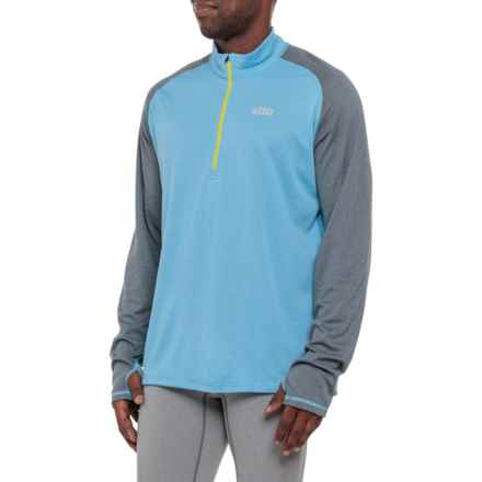 Stio Basis Polartec Power Wool® Base Layer Top - Zip Neck, Long Sleeve in Altitude/Midnight Hour