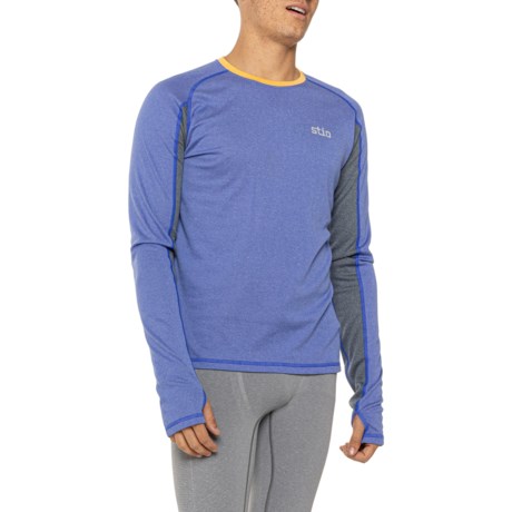 Stio Basis Polartec Power Wool® Midweight Base Layer Top - Wool, Long Sleeve in Larkspur Blue