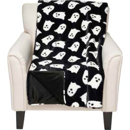 Storehouse Koda Ghost Oversized Throw Blanket - 50x70” in Black/White