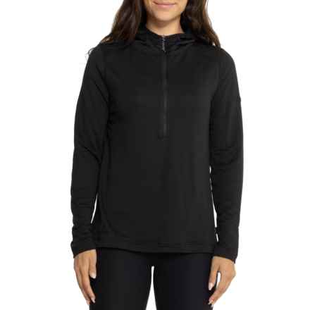 Strafe Basecamp Hooded Shirt - Zip Neck, Long Sleeve in Black