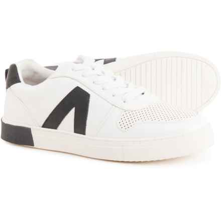 Strauss + Ramm The Court Lace-Up Sneakers (For Men) in White/Black