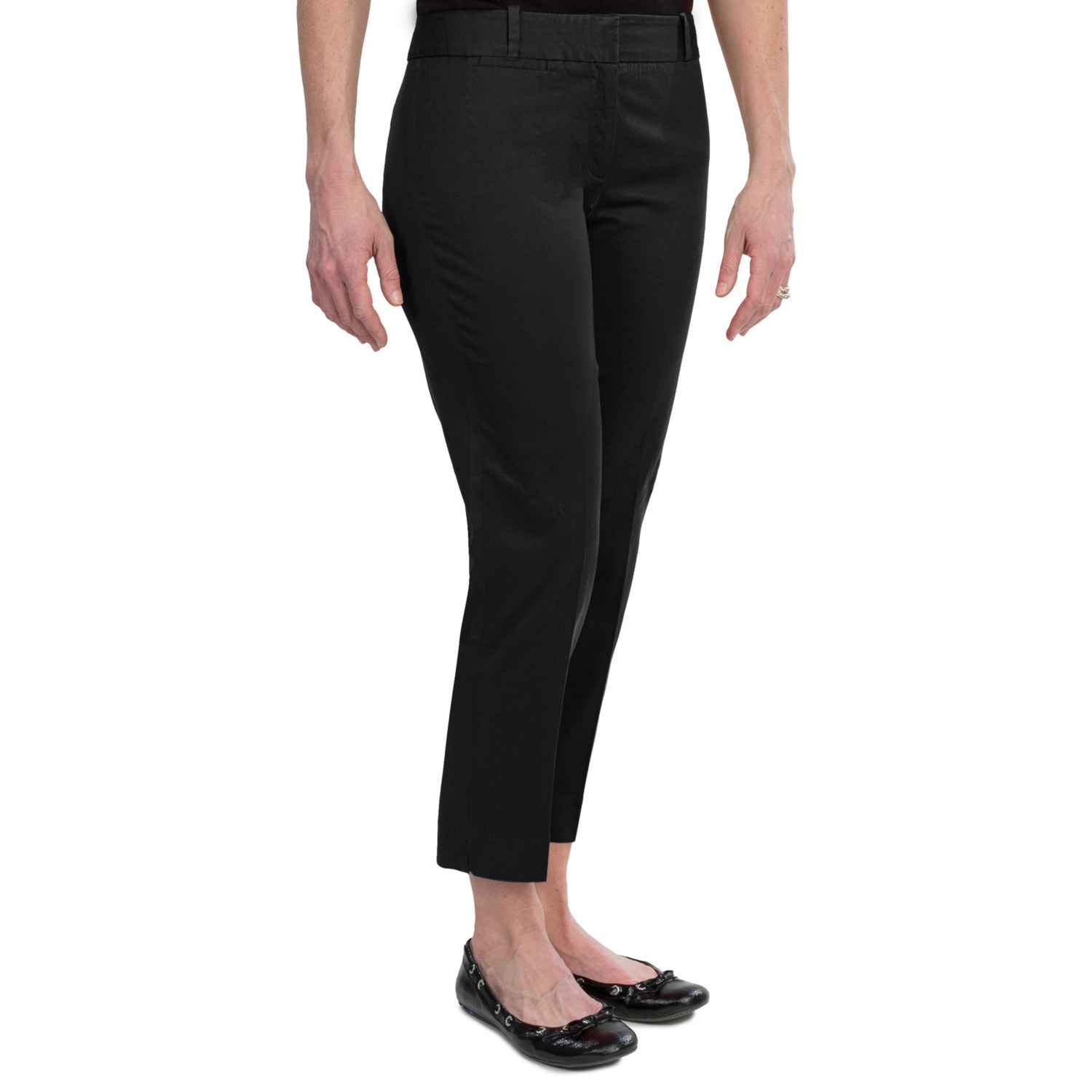 Stretch Cotton Sateen Ankle Pants (For Women) - Save 79%