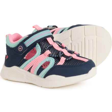 Stride Rite 360 Little Boys and Girls Brinley Sport Sandals in Navy/Pink