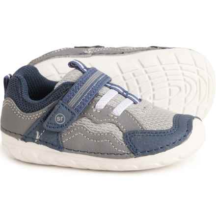Stride Rite Infant Boys and Girls Kylo Shoes - Leather in Navy/Grey