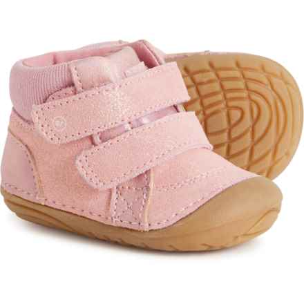 Stride Rite Little Girls Shimmer Martin Boots - Leather in Blush Shimmer