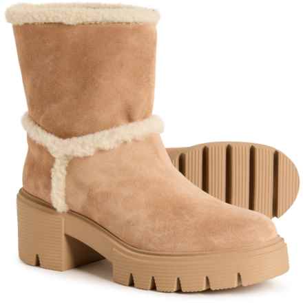 Stuart Weitzman Made in Spain Lennox Booties - Suede (For Women) in New Camel/Natural/Caramel