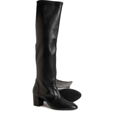 Stuart Weitzman Made in Spain Yuliana 60 Slouch Boots - Leather (For Women) in Black