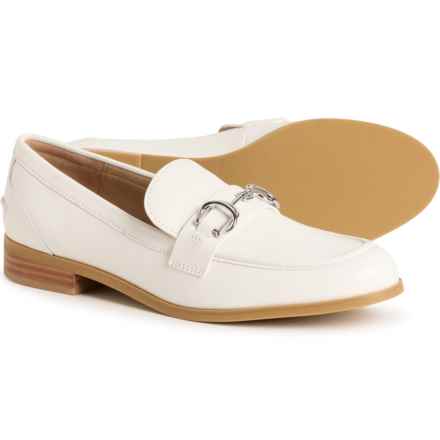 Stuart Weitzman Owen Buckle Loafers - Leather (For Women) in White.