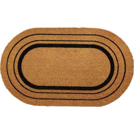 Studio Belle 3 Borders Oval Coir Door Mat - 20x34” in Natural