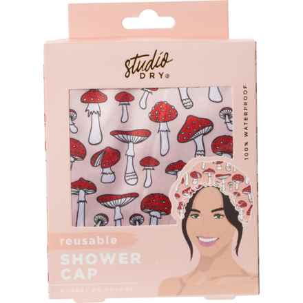 Studio Dry Mushroom Reusable Shower Cap in Multi