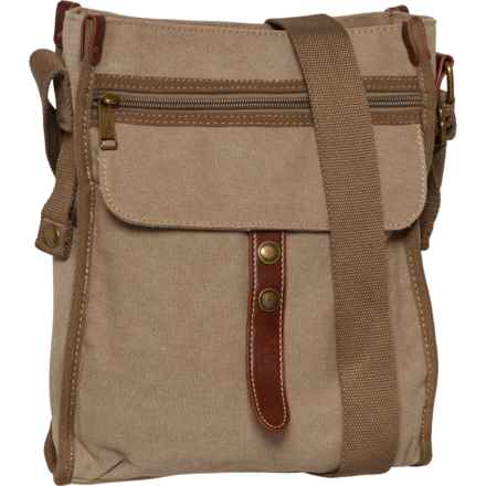 Sun N Sand Hailey Canvas Crossbody Bag in Khaki