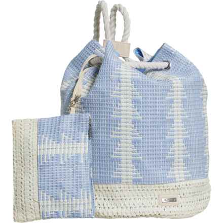 Sun N Sand Paper Straw Backpack in Light Purple