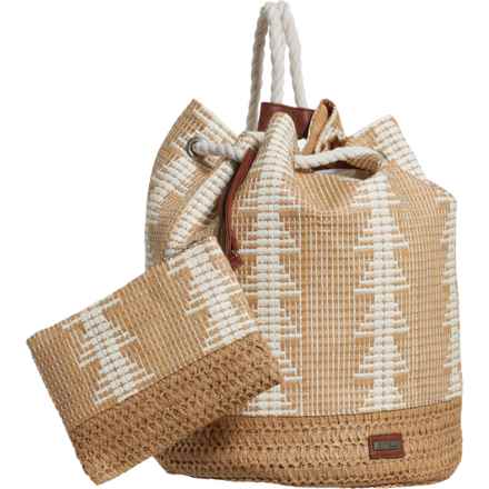 Sun N Sand Paper Straw Backpack in Tan