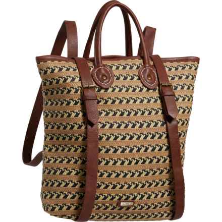 Sun N Sand Paper Straw Backpack - Tan in Tan