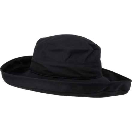 Sun N Sand Up Brim Sun Hat - UPF 50+ in Black