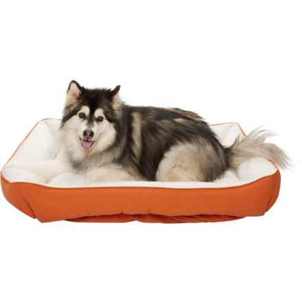 SUNBRELLA BY SK OUTDOOR Sherry Kline Reversible Outdoor Dog Bed - 30x42x11” in Cayenne