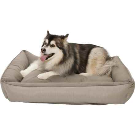 SUNBRELLA BY SK OUTDOOR Sherry Kline Reversible Outdoor Dog Bed - 30x42x11” in Dove Grey