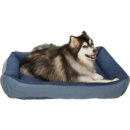 SUNBRELLA BY SK OUTDOOR Two-Tone Double-Sided Dog Bed - 30x42” in Denim