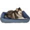 SUNBRELLA BY SK OUTDOOR Two-Tone Double-Sided Dog Bed - 30x42” in Denim
