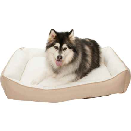 SUNBRELLA BY SK OUTDOOR Two-Tone Double-Sided Dog Bed - 30x42” in Sand