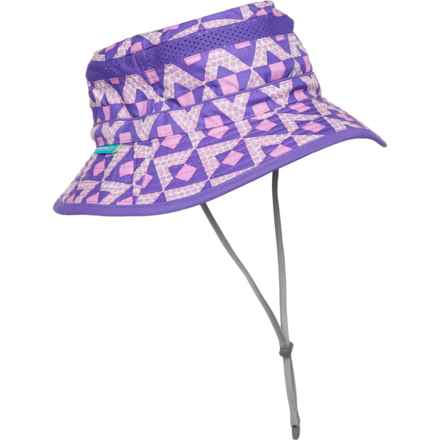 Sunday Afternoons Fun Bucket Hat - UPF 50+ (For Boys and Girls) in Purple Dotamids