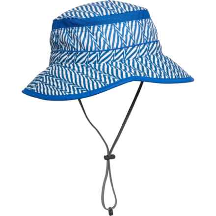 Sunday Afternoons Little Boys and Girls Fun Bucket Hat - UPF 50+ in Blue Electric Stripe