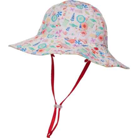 Sunny Dayz Floppy Hat - UPF 50+, Reversible (For Toddler Girls) in White