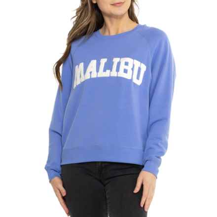 SUNNY SIDE BY SUNDRY Chenille Malibu Sweatshirt in Persian Jewel