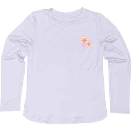 Sunrise Outfitters Girls Floral Sun Shirt - UPF 30+, Long Sleeve in Purple