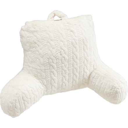 Sutton Place Foster Cable Oversized Backrest - 29x10.5x24.5” in White