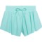 SUZETTE Big Girls Fly Away Shorts - Built-In Liner in Aqua
