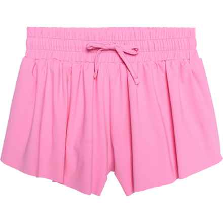 SUZETTE Big Girls Fly Away Shorts - Built-In Liner in Bubble Gum