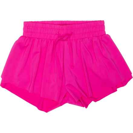 SUZETTE Big Girls Flyaway Shorts - Built-In Shorts in Barbie Pink