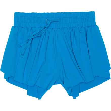 SUZETTE Big Girls Flyaway Shorts - Built-In Shorts in Bright Blue
