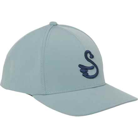 Swannies Golf Swan Delta Trucker Hat (For Men) in Slate/Navy