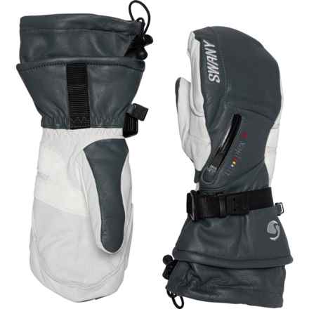 Swany X-Calibur Mittens - Waterproof, Insulated (For Men) in Steel Gray/Silver White