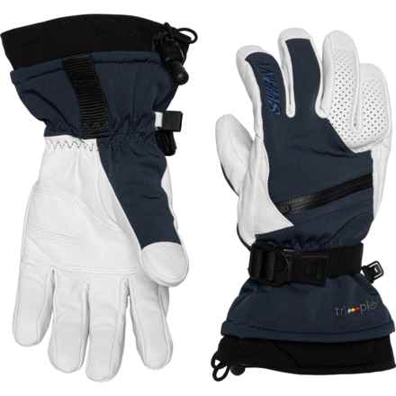 Swany X-Plorer Ski Gloves - Waterproof, Insulated (For Women) in Navy/Silver White